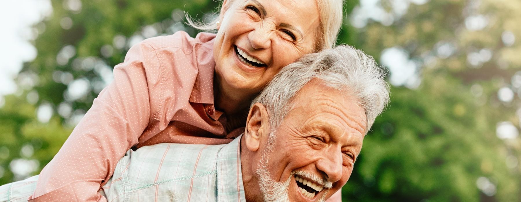 a man and woman hugging